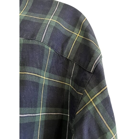 Ralph Lauren 3XLT 3TGL BIG & TALL Green & Yellow Checkered Buttoned Long Sleeve - Picture 12 of 16